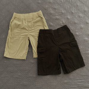 (LOT of 2) Boys Cargo Shorts   •   Size 8-10   •   Faded Glory, 365 Kids